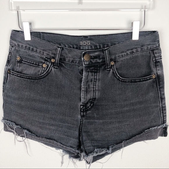 BDG Pants - BDG | Tomgirl Distressed Grey Black Denim Shorts